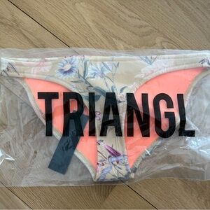 NIB Triangl Tan Floral and Neon Inside Bikini Bottom - Size XL